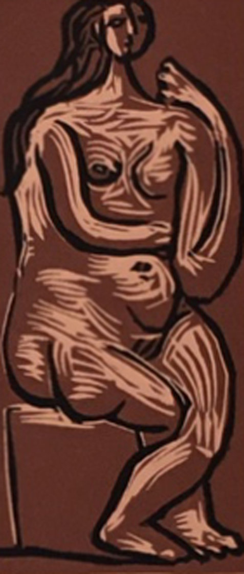 Nu Assis Linocut AP 1962 Limited Edition Print by Pablo Picasso Nu Assis Linocut AP 1962 Limited Edition Print by Pablo Picasso