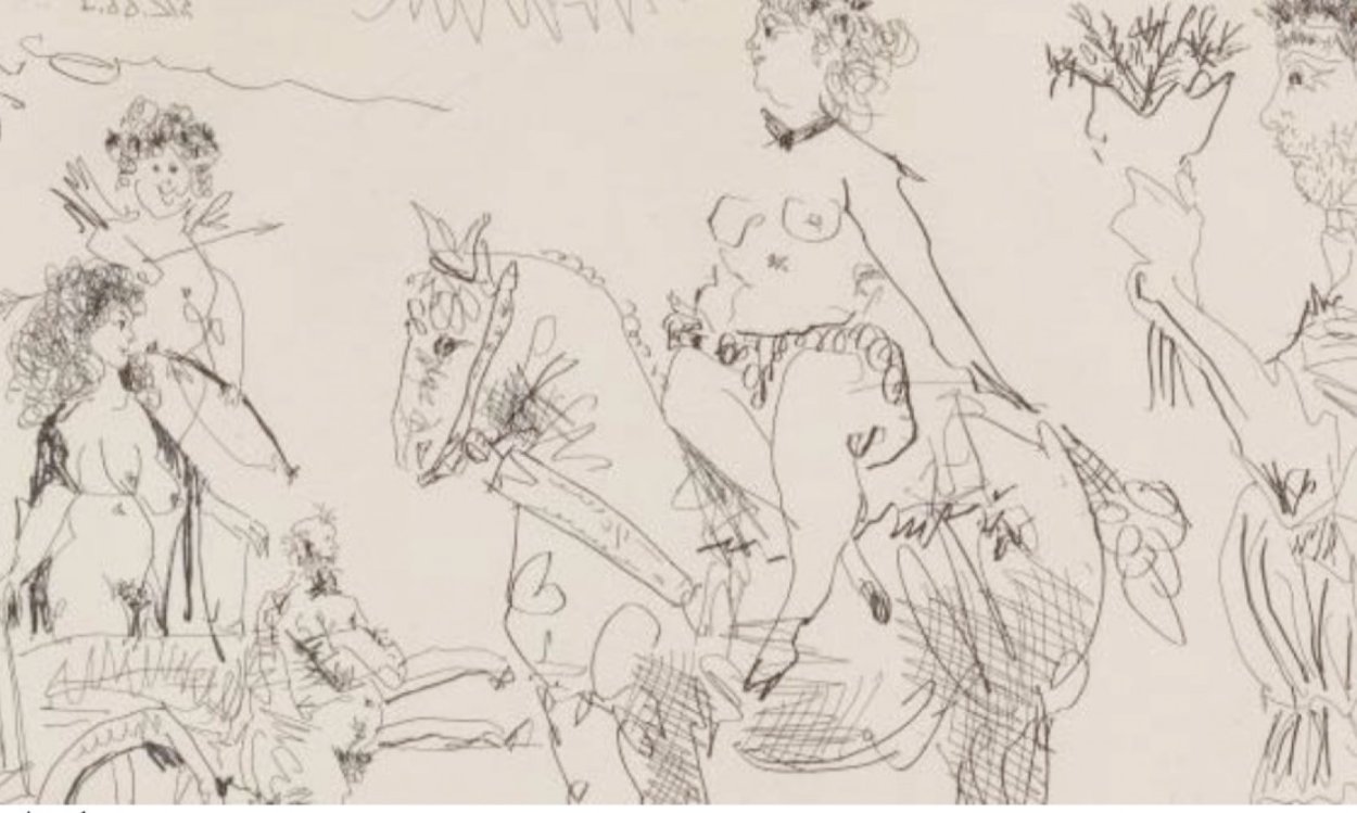 Scene De Theatre: Amazone Venus De Foire, Homme Au Bouquet 1968 HS Limited Edition Print by Pablo Picasso Scene De Theatre: Amazone Venus De Foire, Homme Au Bouquet 1968 HS Limited Edition Print by Pablo Picasso