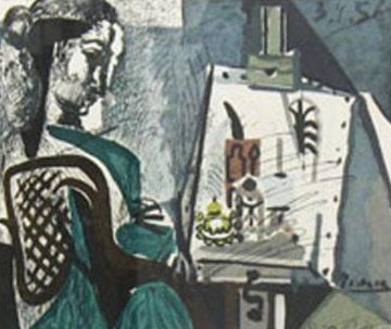 Femme Dans L'atelier Limited Edition Print - Picasso Estate Signed Editions Femme Dans L'atelier Limited Edition Print - Picasso Estate Signed Editions