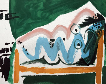 Ne Allongee Et Tete D'homme De Profil Limited Edition Print - Picasso Estate Signed Editions Ne Allongee Et Tete D'homme De Profil Limited Edition Print - Picasso Estate Signed Editions