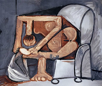 Femme a La Toilette Limited Edition Print - Picasso Estate Signed Editions Femme a La Toilette Limited Edition Print - Picasso Estate Signed Editions
