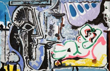 Le Peintre Et Son Modele Limited Edition Print - Picasso Estate Signed Editions Le Peintre Et Son Modele Limited Edition Print - Picasso Estate Signed Editions
