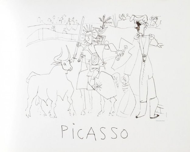 Chevalier Picador Dans L' Arene Limited Edition Print by Picasso Estate Signed Editions Chevalier Picador Dans L' Arene Limited Edition Print by Picasso Estate Signed Editions