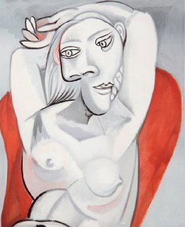 Femme Au Fauteuil Rouge Limited Edition Print - Picasso Estate Signed Editions Femme Au Fauteuil Rouge Limited Edition Print - Picasso Estate Signed Editions