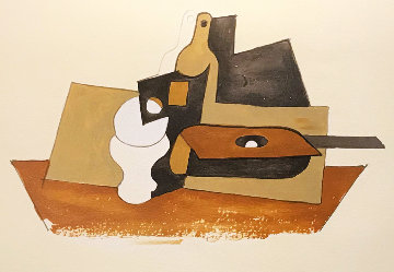 Guitare Verre Et Bouteille Limited Edition Print - Picasso Estate Signed Editions Guitare Verre Et Bouteille Limited Edition Print - Picasso Estate Signed Editions