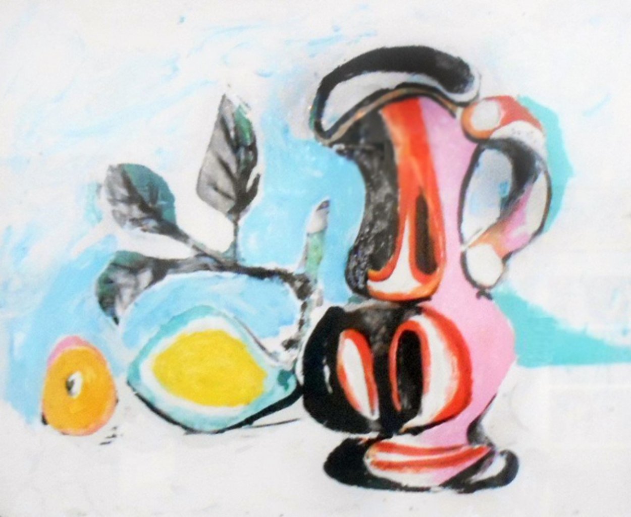 Nature Morte Au Pichet Rose Limited Edition Print by Picasso Estate Signed Editions Nature Morte Au Pichet Rose Limited Edition Print by Picasso Estate Signed Editions