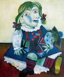 Maya With Doll Limited Edition Print - Picasso Estate Signed Editions Maya With Doll Limited Edition Print - Picasso Estate Signed Editions
