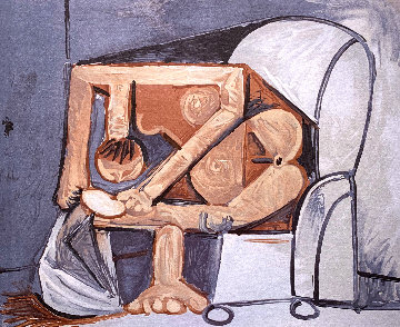 Femme a La Toilette 1981 Limited Edition Print - Picasso Estate Signed Editions Femme a La Toilette 1981 Limited Edition Print - Picasso Estate Signed Editions