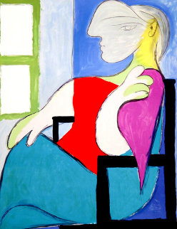 Femme Assise Pres D'une Fenetre Limited Edition Print - Picasso Estate Signed Editions Femme Assise Pres D'une Fenetre Limited Edition Print - Picasso Estate Signed Editions