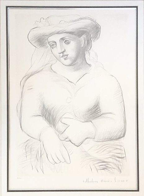 Femme Au Chapeau Lissant in Livre Or Limited Edition Print by  Picasso Estate Signed Editions