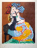 Femme Accoudee, Au Drapeau Bleu Et Rouge Limited Edition Print by  Picasso Estate Signed Editions - 2