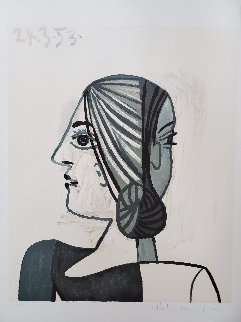 Tete De Femme Limited Edition Print -  Picasso Estate Signed Editions