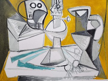 Tete De Morte, Lampe Cruches Et Poireaux Limited Edition Print - Picasso Estate Signed Editions Tete De Morte, Lampe Cruches Et Poireaux Limited Edition Print - Picasso Estate Signed Editions