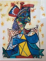 Seated Woman With Red And Blue Hat Limited Edition Print by  Picasso Estate Signed Editions - 2
