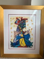 Seated Woman With Red And Blue Hat Limited Edition Print by  Picasso Estate Signed Editions - 1