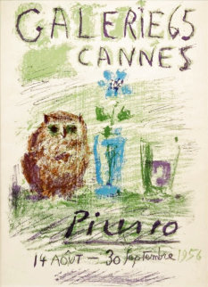 Galerie 65 Cannes Poster 1959 Limited Edition Print - Picasso Estate Signed Editions Galerie 65 Cannes Poster 1959 Limited Edition Print - Picasso Estate Signed Editions