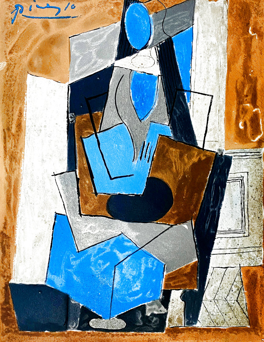 Femme Assise 1982 Limited Edition Print by Picasso Estate Signed Editions Femme Assise 1982 Limited Edition Print by Picasso Estate Signed Editions
