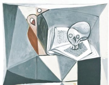 Tete De Mort Et Livre 1979 Limited Edition Print - Picasso Estate Signed Editions Tete De Mort Et Livre 1979 Limited Edition Print - Picasso Estate Signed Editions