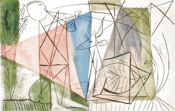 Joueur De Flute Et Gazelle 1979 Limited Edition Print - Picasso Estate Signed Editions Joueur De Flute Et Gazelle 1979 Limited Edition Print - Picasso Estate Signed Editions