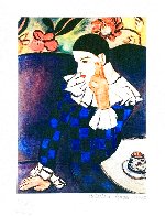 Harlequin Leaning on His Elbow Limited Edition Print by Picasso Estate Signed Editions - 1 Harlequin Leaning on His Elbow Limited Edition Print by Picasso Estate Signed Editions - 1