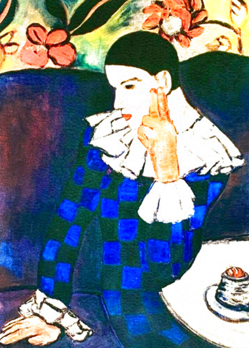 Harlequin Leaning on His Elbow Limited Edition Print by Picasso Estate Signed Editions Harlequin Leaning on His Elbow Limited Edition Print by Picasso Estate Signed Editions