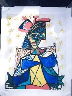 Seated Woman with Red and Blue Hat Limited Edition Print by  Picasso Estate Signed Editions - 1