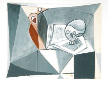 Tete De Mort Et Livre Limited Edition Print - Picasso Estate Signed Editions Tete De Mort Et Livre Limited Edition Print - Picasso Estate Signed Editions