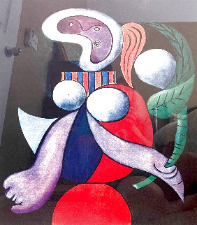Woman With a Flower Limited Edition Print - Picasso Estate Signed Editions Woman With a Flower Limited Edition Print - Picasso Estate Signed Editions