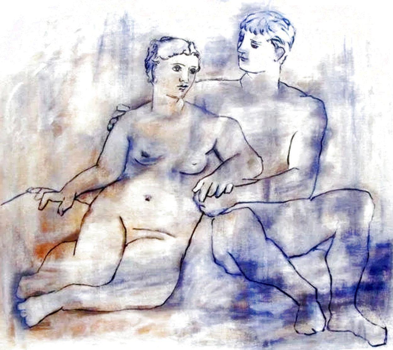 Lovers Limited Edition Print by Picasso Estate Signed Editions Lovers Limited Edition Print by Picasso Estate Signed Editions