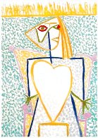 Femme Au Buste En Coeur 1982 Limited Edition Print by  Picasso Estate Signed Editions - 0