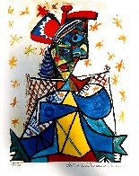Seated Woman with Red and Blue Hat  Limited Edition Print by  Picasso Estate Signed Editions - 1