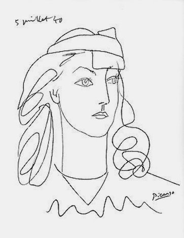Portrait of Francoise 1946 Limited Edition Print -  Picasso Estate Signed Editions