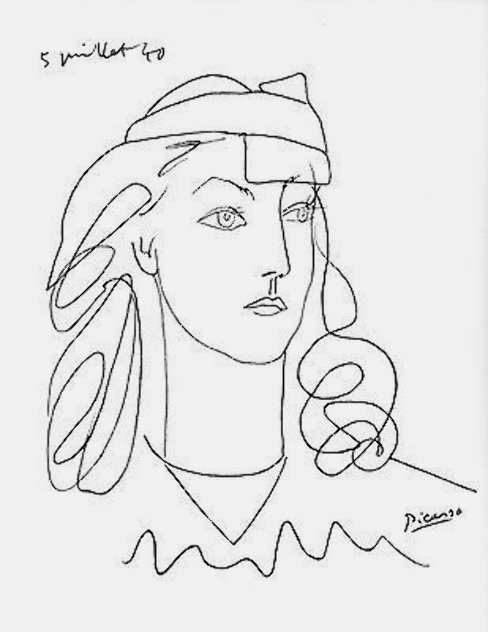 Portrait of Francoise 1946 Limited Edition Print by  Picasso Estate Signed Editions