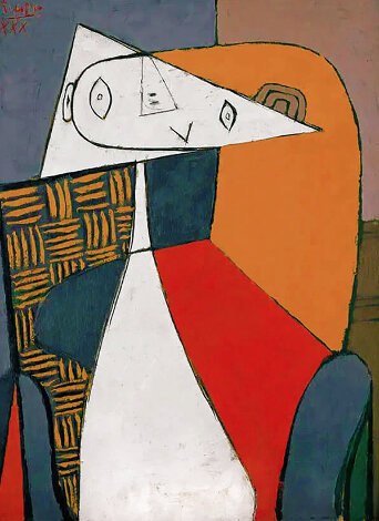 Seated Woman Limited Edition Print -  Picasso Estate Signed Editions