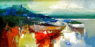 Untitled Seascape 12x22 Original Painting by Pietro Piccoli - 0 Untitled Seascape 12x22 Original Painting by Pietro Piccoli - 0