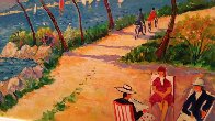 Dimanche Aux Iles De Lerins 2001 24x21 Original Painting by Jean Claude Picot - 7 Dimanche Aux Iles De Lerins 2001 24x21 Original Painting by Jean Claude Picot - 7