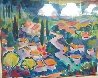 La Route En Provence Watercolor 2000 15x13 - France Original Painting by Jean Claude Picot - 0