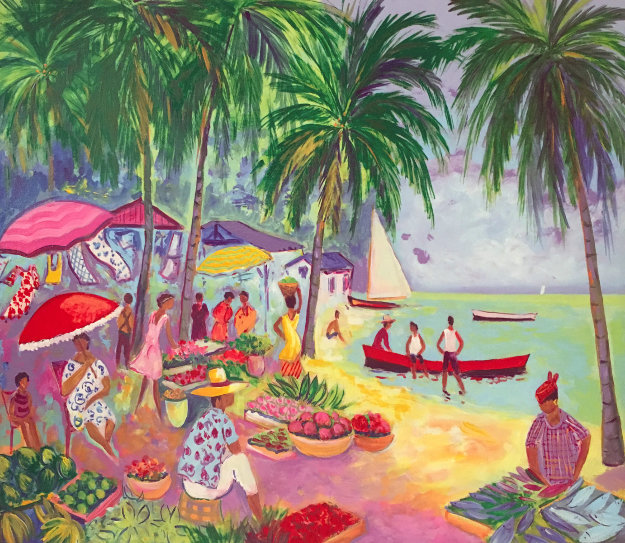 Petit Marche a Ste. Anne 2004 Limited Edition Print by Jean Claude Picot Petit Marche a Ste. Anne 2004 Limited Edition Print by Jean Claude Picot
