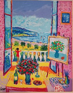 Les Fleurs De La Prominade Embellished Limited Edition Print - Jean Claude Picot Les Fleurs De La Prominade Embellished Limited Edition Print - Jean Claude Picot
