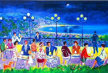 Terrasse La Soir a Cannes AP 2004 Limited Edition Print - Jean Claude Picot Terrasse La Soir a Cannes AP 2004 Limited Edition Print - Jean Claude Picot