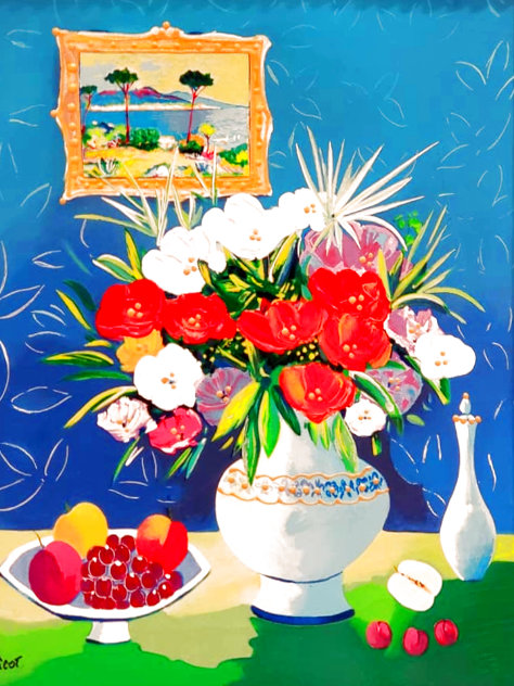 La Vase De Delft 2000 Embellished Limited Edition Print by Jean Claude Picot