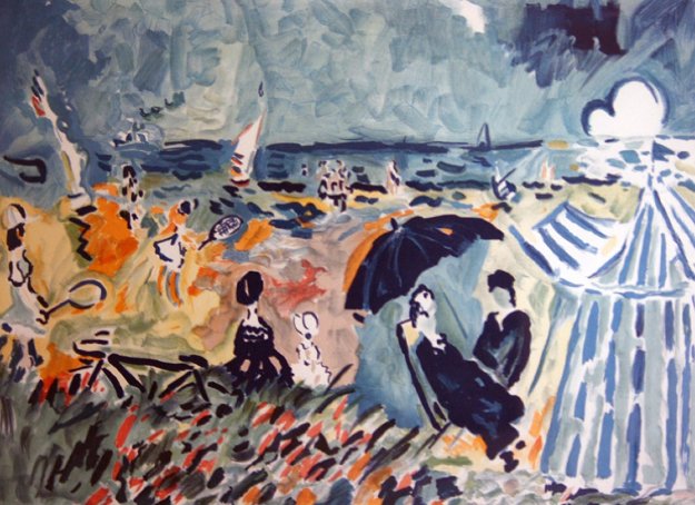 Tennis Sur La Plage 1994 Limited Edition Print by Jean Claude Picot Tennis Sur La Plage 1994 Limited Edition Print by Jean Claude Picot
