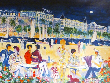 Un Soir De Cannes 1998 Embellished Limited Edition Print - Jean Claude Picot Un Soir De Cannes 1998 Embellished Limited Edition Print - Jean Claude Picot