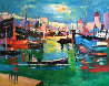 Matin Sur Le Port De Lavalette 2012 37x43 Huge Original Painting by Jean Claude Picot - 0