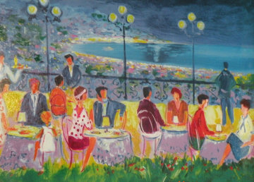 La Terrasse La Soir a Cames 2004 Limited Edition Print - Jean Claude Picot La Terrasse La Soir a Cames 2004 Limited Edition Print - Jean Claude Picot