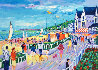 Le Promenade a Trouville (Deauville) 1997 26x31 Original Painting by Jean Claude Picot - 0