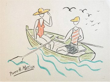 An Afternoon At Sea Drawing - Pierre Matisse An Afternoon At Sea Drawing - Pierre Matisse
