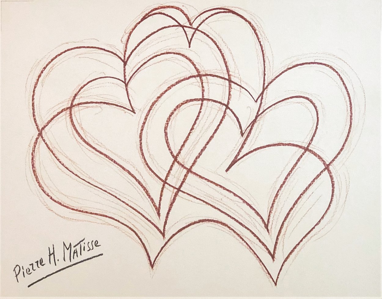 All My Love ( Sanguine) Drawing by Pierre Matisse