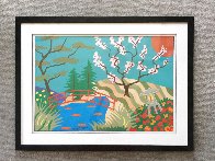 Cherry Blossom Bridge 26x36 Works on Paper (not prints) by Pierre Matisse - 1 Cherry Blossom Bridge 26x36 Works on Paper (not prints) by Pierre Matisse - 1