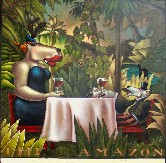 Amazon Oil on Canvas 60x60 Original Painting - Markus Pierson Amazon Oil on Canvas 60x60 Original Painting - Markus Pierson